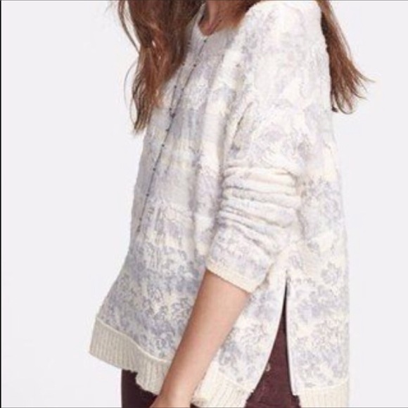Free People Sweaters - Free People Floral Fields BOHO Thick Knit Sweater